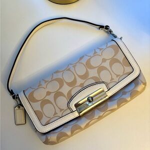 🤍Coach Beige and White Mini bag🤍